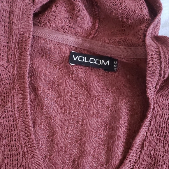 Volcom knit sweater with hood, dark red - Picture 2 of 2
